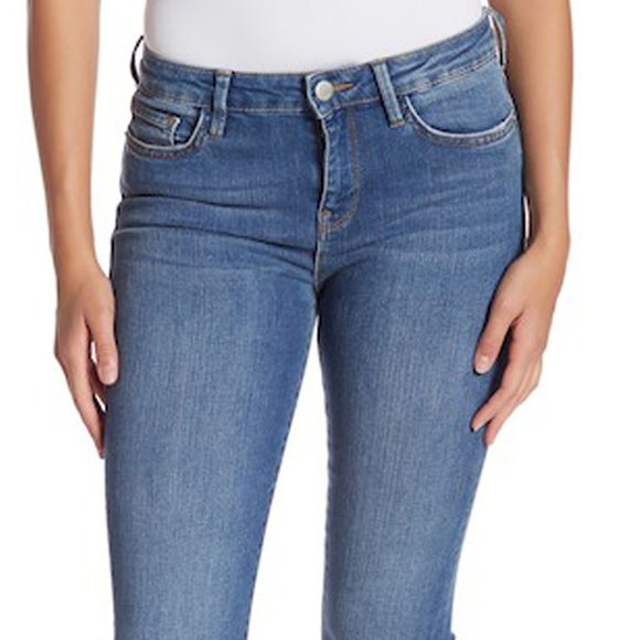 Free People Blue Straight Crop Leg Jeans 31 - Picture 2 of 6